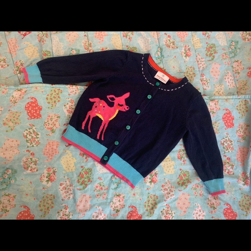 Adorable Hanna Andersson deer cardigan
